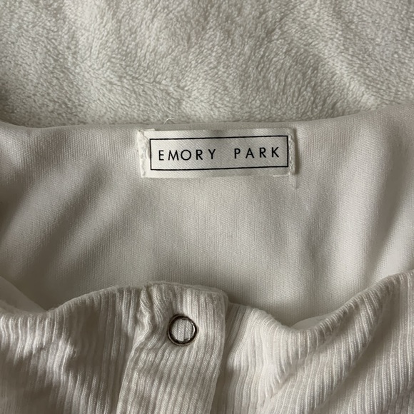 Womens Emory Park White Bodysuit - size Small - Picture 6 of 6